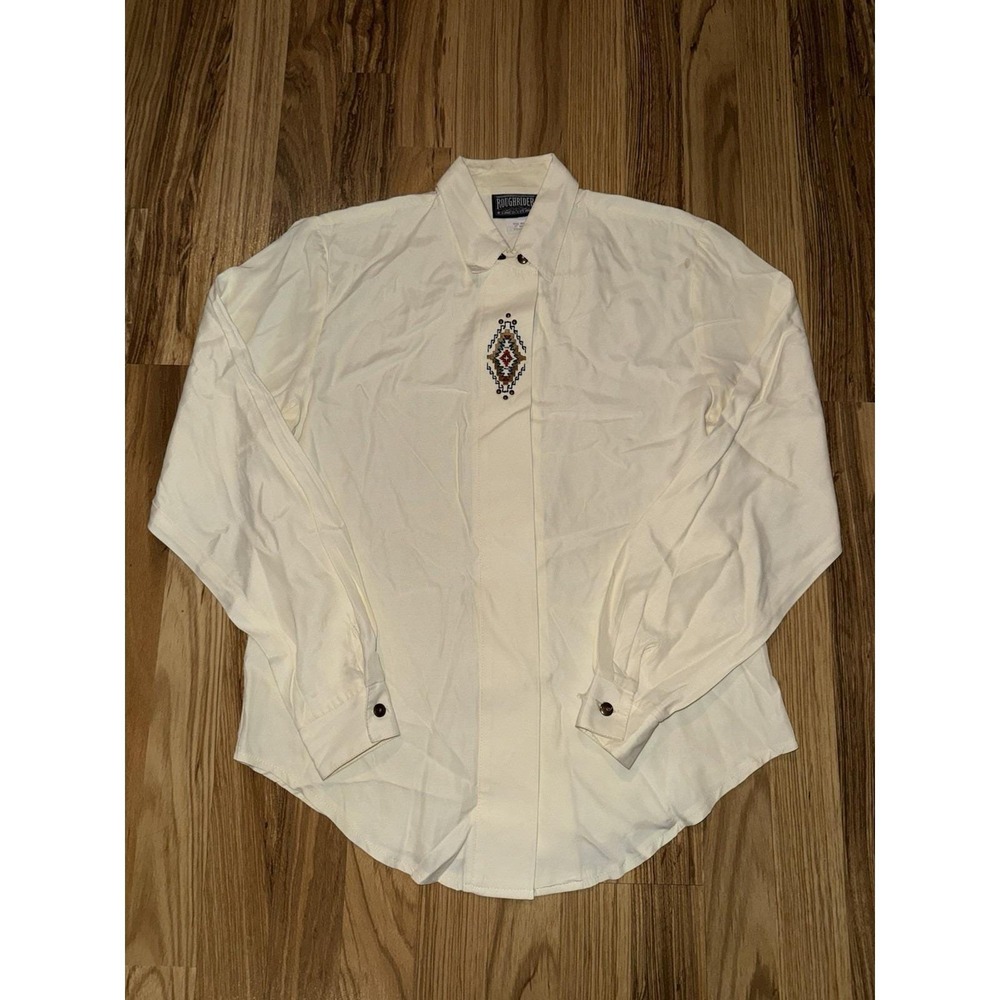 Vintage Roughrider By Circle T western wear long sleeve Shirt Women's Sz Small S